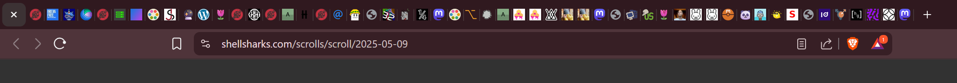 A lot of open browser tabs